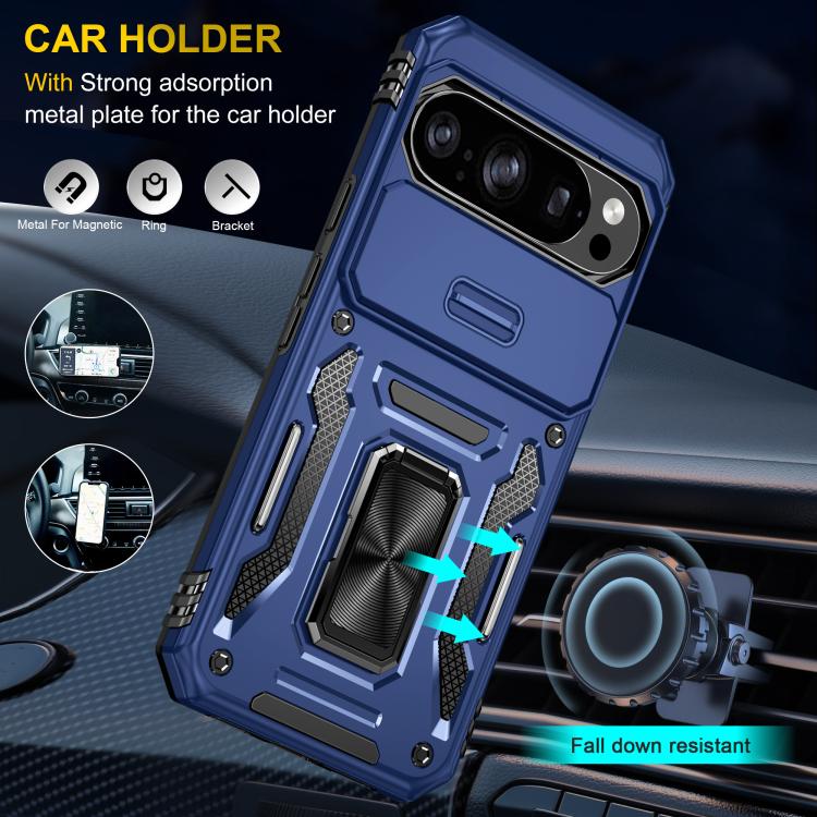 For Google Pixel 11 Pro XL / 10 Pro XL Armor PC + TPU Camera Shield Phone Case