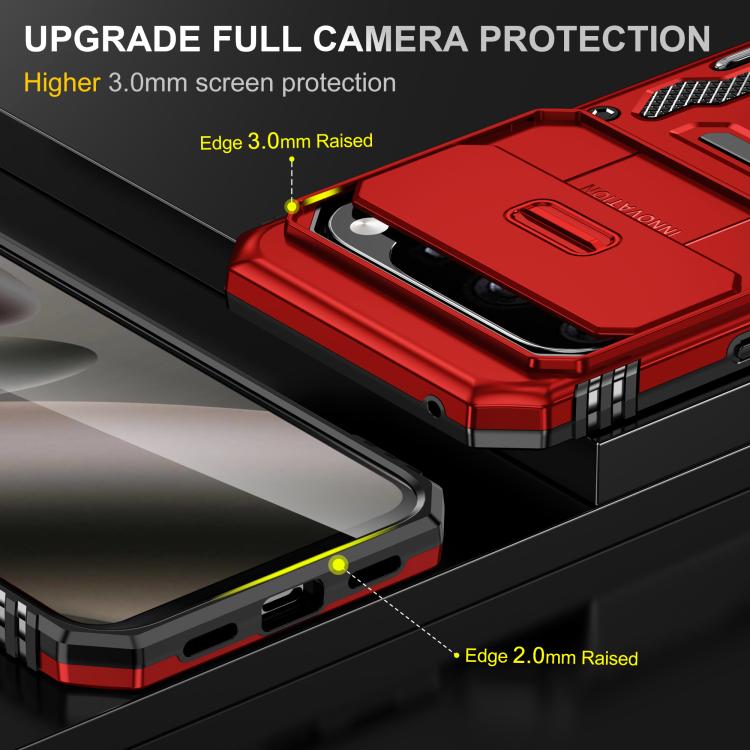 For Google Pixel 11 Pro XL / 10 Pro XL Armor PC + TPU Camera Shield Phone Case