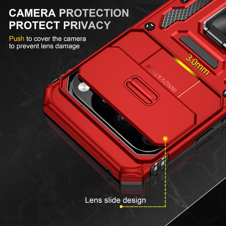 For Google Pixel 11 Pro XL / 10 Pro XL Armor PC + TPU Camera Shield Phone Case