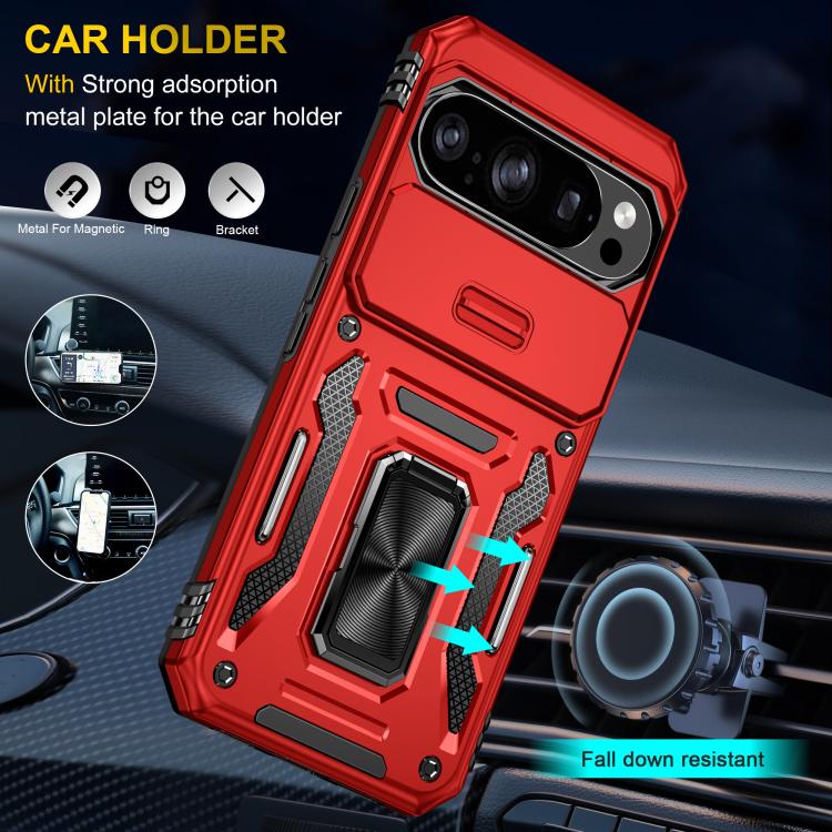 For Google Pixel 11 Pro XL / 10 Pro XL Armor PC + TPU Camera Shield Phone Case