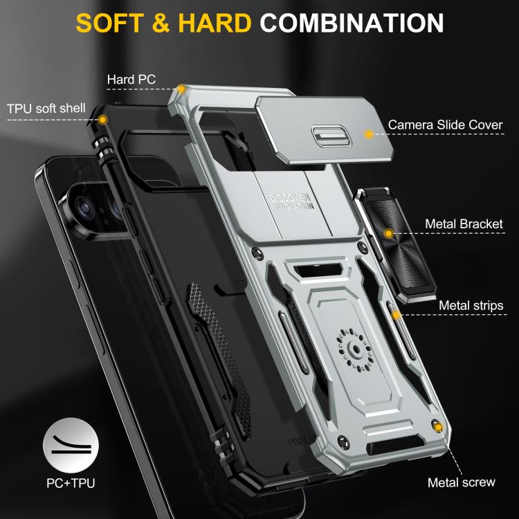 For Google Pixel 11 Pro XL / 10 Pro XL Armor PC + TPU Camera Shield Phone Case