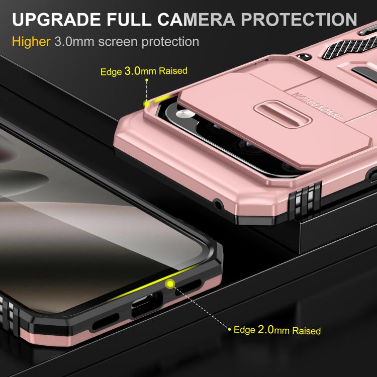 For Google Pixel 11 Pro XL / 10 Pro XL Armor PC + TPU Camera Shield Phone Case