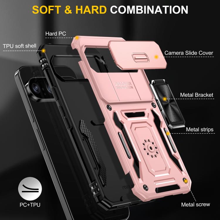 For Google Pixel 11 Pro XL / 10 Pro XL Armor PC + TPU Camera Shield Phone Case