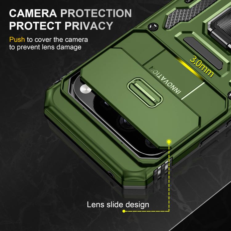 For Google Pixel 11 Pro XL / 10 Pro XL Armor PC + TPU Camera Shield Phone Case