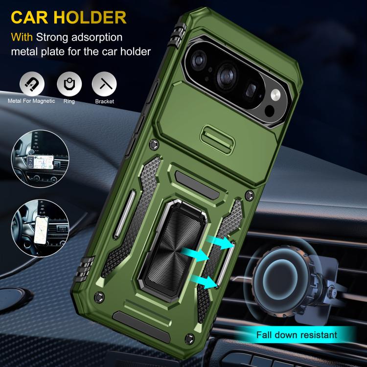 For Google Pixel 11 Pro XL / 10 Pro XL Armor PC + TPU Camera Shield Phone Case