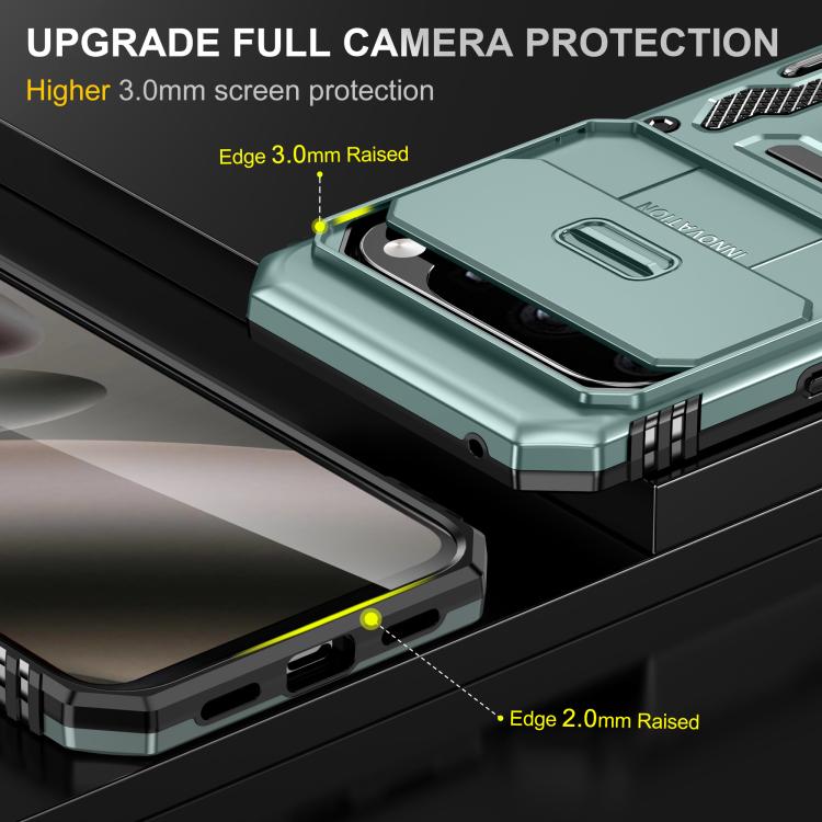 For Google Pixel 11 Pro / 10 / 10 Pro Armor PC + TPU Camera Shield Phone Case