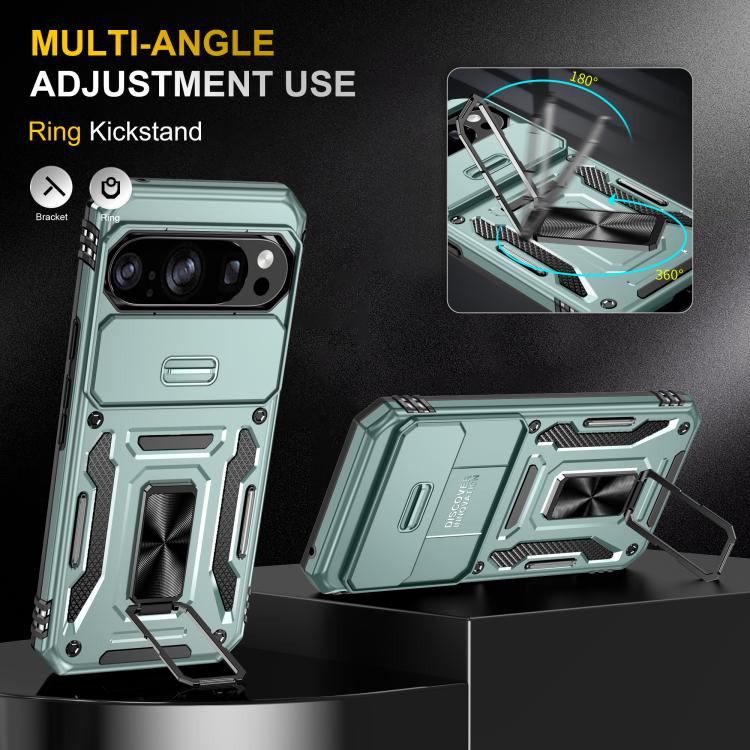 For Google Pixel 11 Pro / 10 / 10 Pro Armor PC + TPU Camera Shield Phone Case