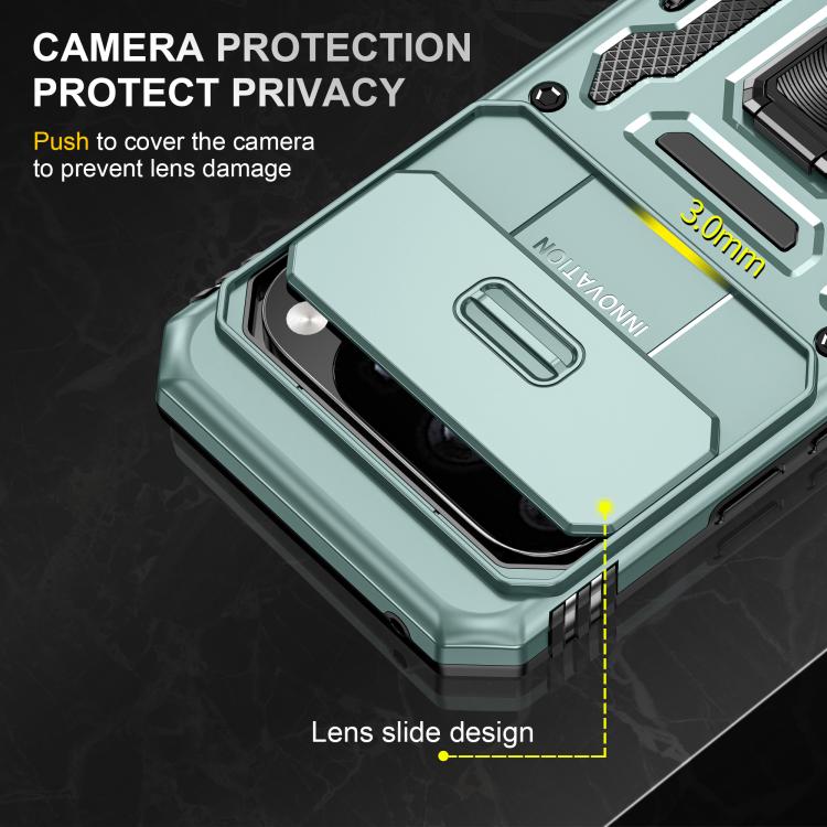For Google Pixel 11 Pro / 10 / 10 Pro Armor PC + TPU Camera Shield Phone Case