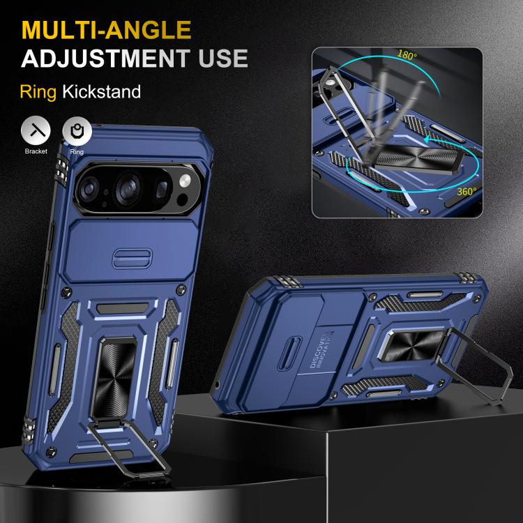 For Google Pixel 11 Pro / 10 / 10 Pro Armor PC + TPU Camera Shield Phone Case