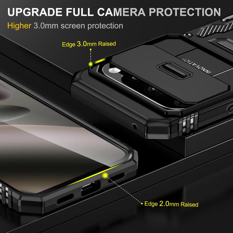 For Google Pixel 11 Pro / 10 / 10 Pro Armor PC + TPU Camera Shield Phone Case