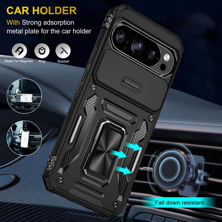 For Google Pixel 11 Pro / 10 / 10 Pro Armor PC + TPU Camera Shield Phone Case