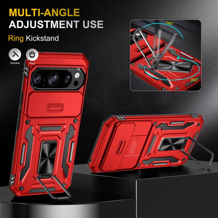 For Google Pixel 11 Pro / 10 / 10 Pro Armor PC + TPU Camera Shield Phone Case