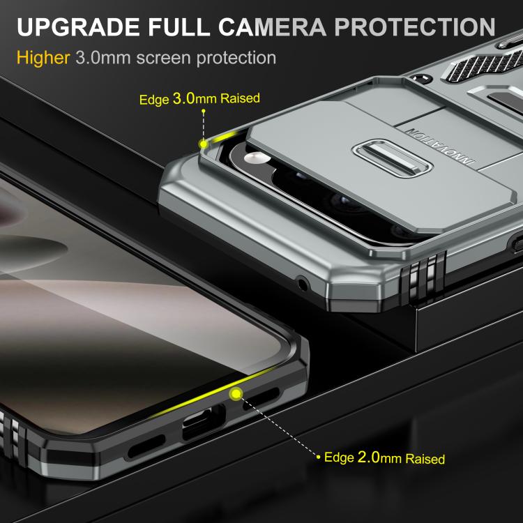 For Google Pixel 11 Pro / 10 / 10 Pro Armor PC + TPU Camera Shield Phone Case