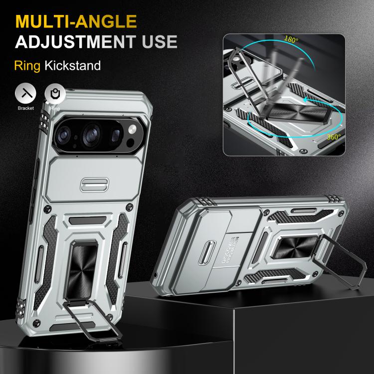 For Google Pixel 11 Pro / 10 / 10 Pro Armor PC + TPU Camera Shield Phone Case