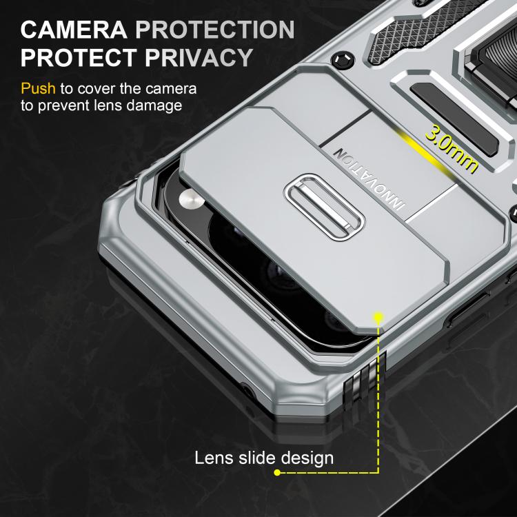 For Google Pixel 11 Pro / 10 / 10 Pro Armor PC + TPU Camera Shield Phone Case