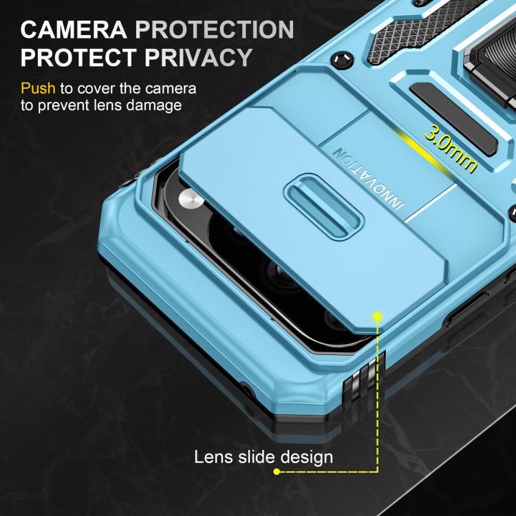 For Google Pixel 11 Pro / 10 / 10 Pro Armor PC + TPU Camera Shield Phone Case