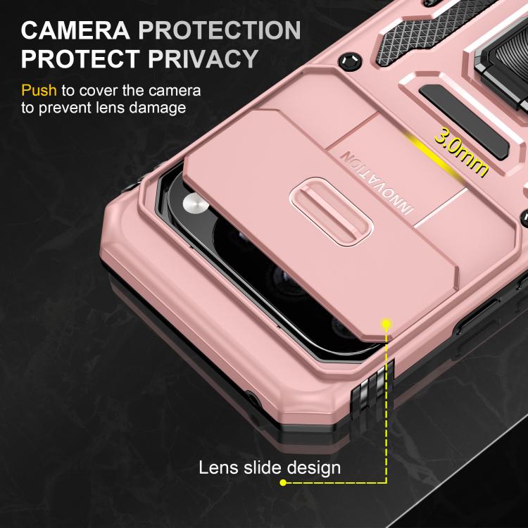For Google Pixel 11 Pro / 10 / 10 Pro Armor PC + TPU Camera Shield Phone Case