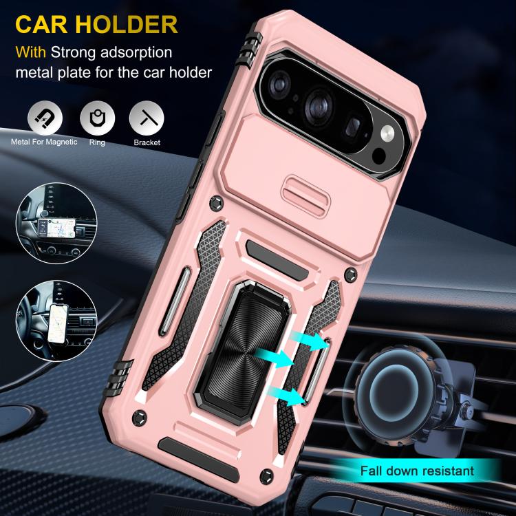 For Google Pixel 11 Pro / 10 / 10 Pro Armor PC + TPU Camera Shield Phone Case
