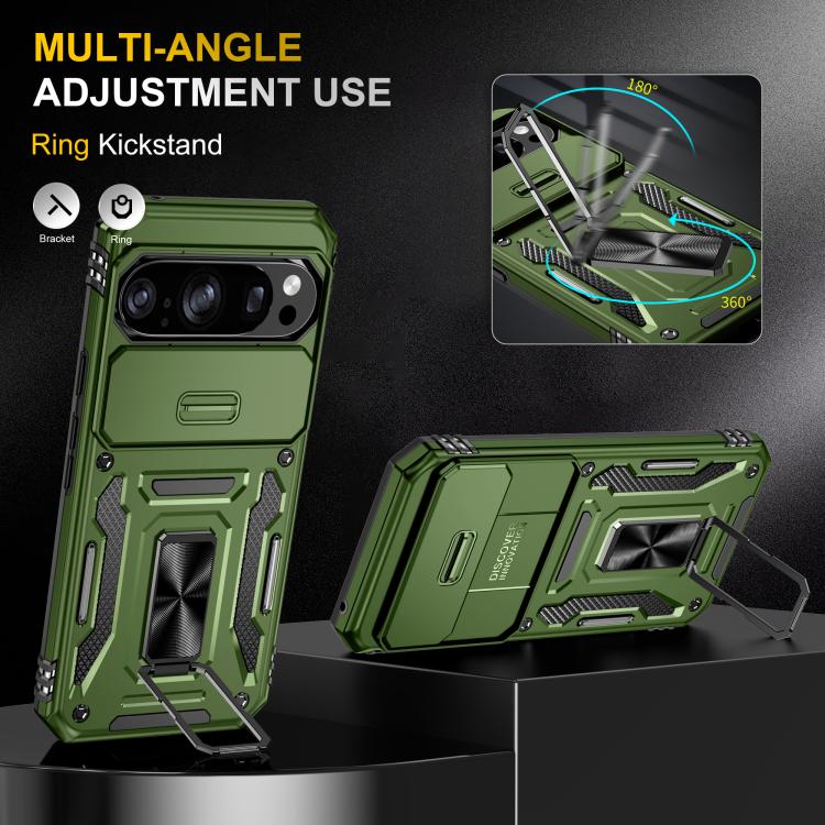 For Google Pixel 11 Pro / 10 / 10 Pro Armor PC + TPU Camera Shield Phone Case