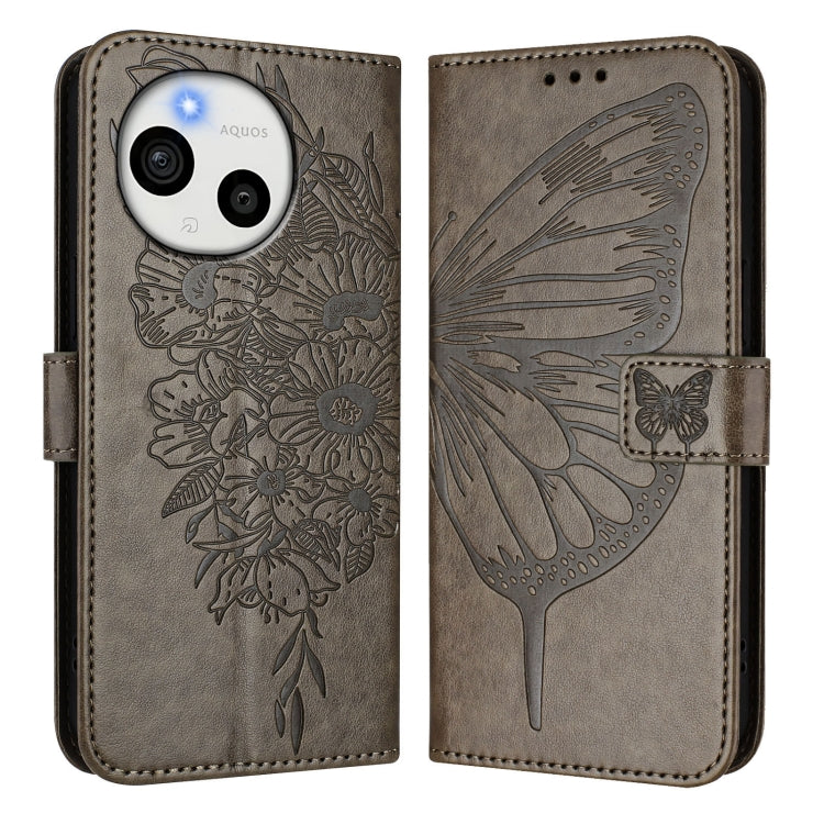 For Sharp Aquos Sense9 Embossed Butterfly Leather Phone Case