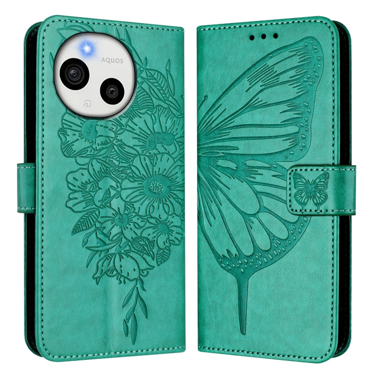 For Sharp Aquos Sense9 Embossed Butterfly Leather Phone Case