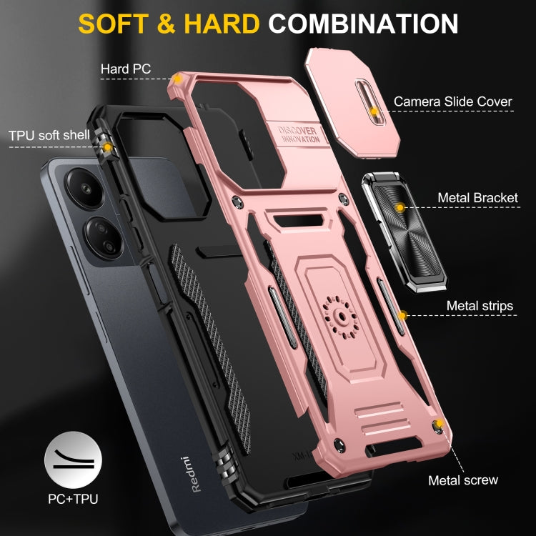 For Xiaomi Poco X6 Pro/Redmi K70E Armor PC + TPU Camera Shield Phone Case