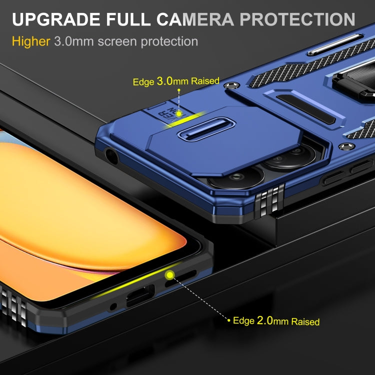 For Xiaomi Poco C65/Redmi 13C Armor PC + TPU Camera Shield Phone Case