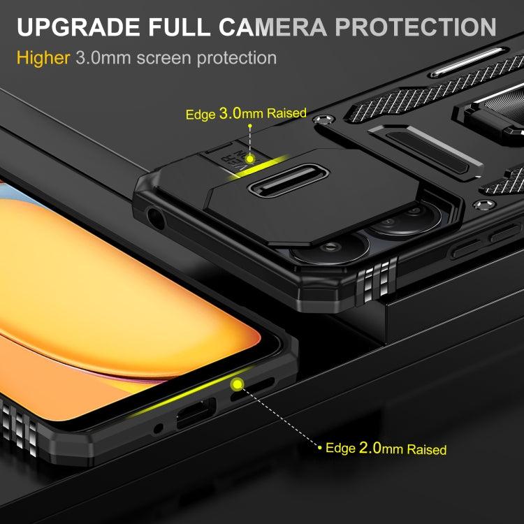 For Xiaomi Poco C65/Redmi 13C Armor PC + TPU Camera Shield Phone Case