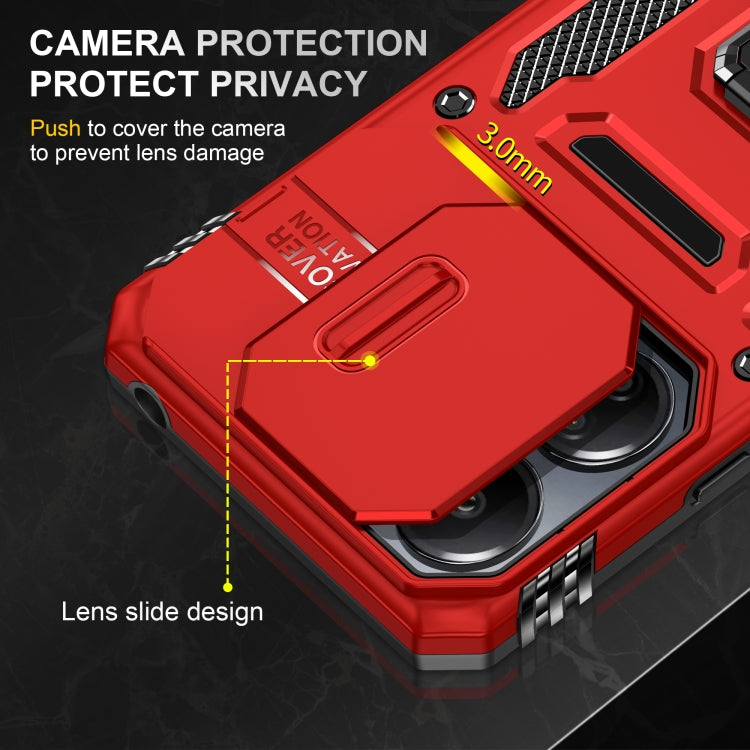 For Xiaomi Poco C65/Redmi 13C Armor PC + TPU Camera Shield Phone Case