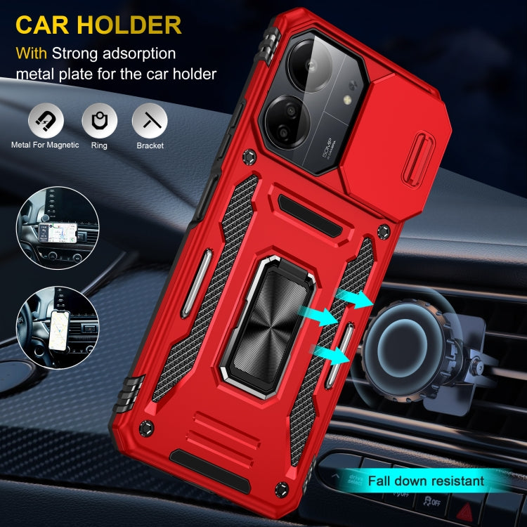 For Xiaomi Poco C65/Redmi 13C Armor PC + TPU Camera Shield Phone Case