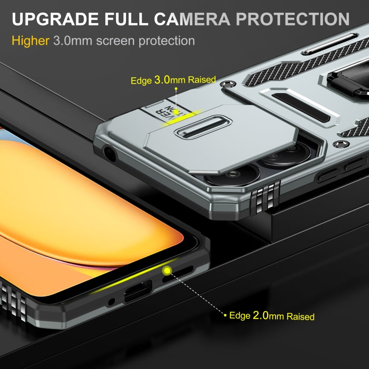 For Xiaomi Poco C65/Redmi 13C Armor PC + TPU Camera Shield Phone Case