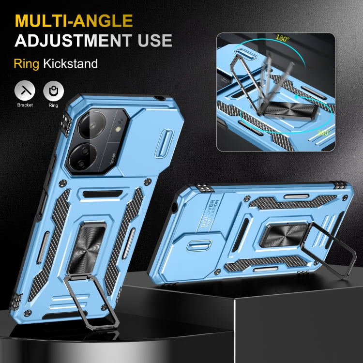 For Xiaomi Redmi Note 13 Pro 4G Armor PC + TPU Camera Shield Phone Case