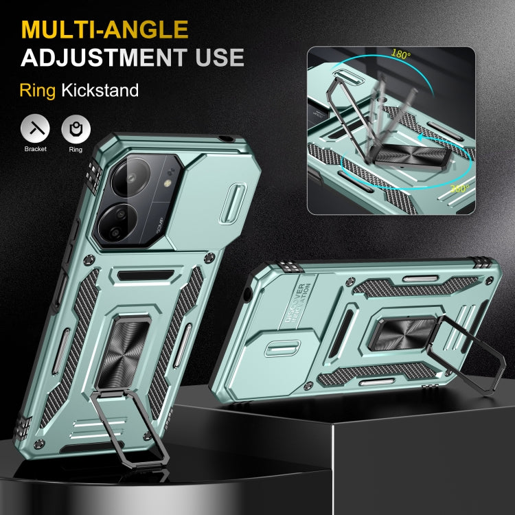 For Xiaomi Poco X6/Redmi Note 13 Pro 5G Armor PC + TPU Camera Shield Phone Case