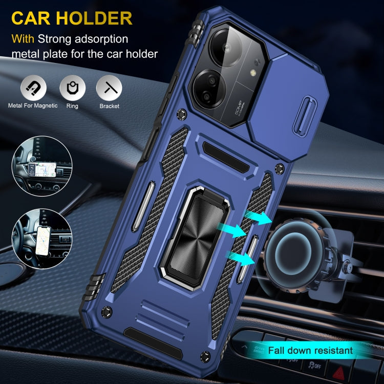 For Xiaomi Poco X6/Redmi Note 13 Pro 5G Armor PC + TPU Camera Shield Phone Case