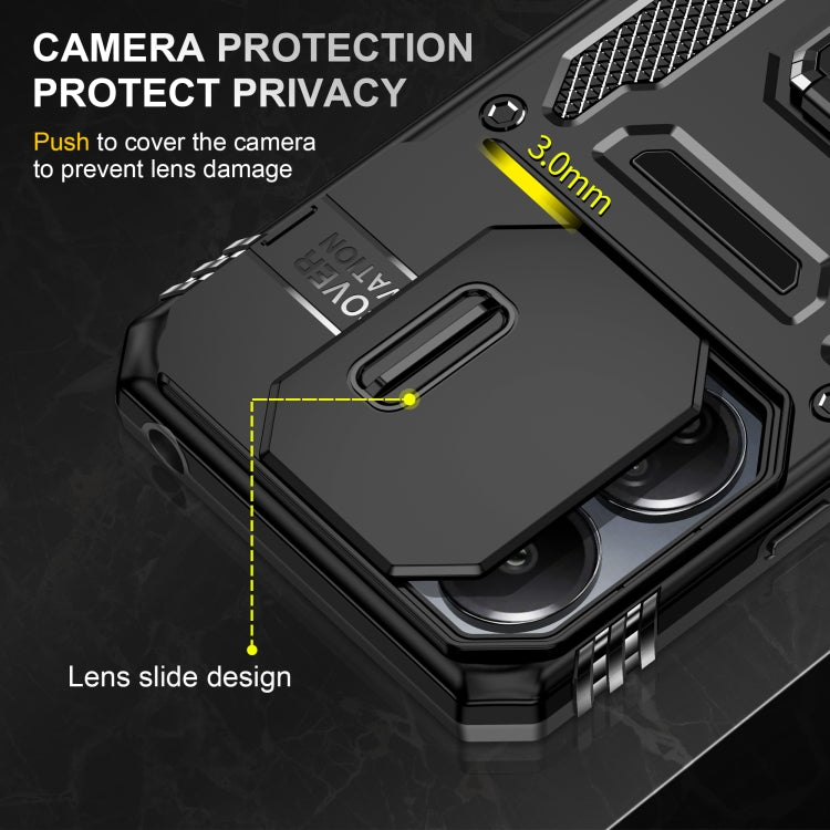 For Xiaomi Poco X6/Redmi Note 13 Pro 5G Armor PC + TPU Camera Shield Phone Case