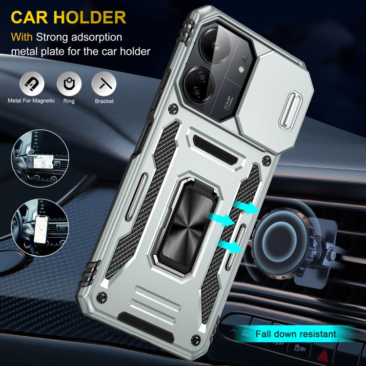 For Xiaomi Poco X6/Redmi Note 13 Pro 5G Armor PC + TPU Camera Shield Phone Case