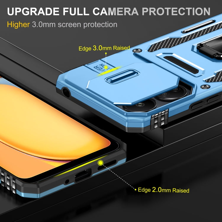 For Xiaomi Poco X6/Redmi Note 13 Pro 5G Armor PC + TPU Camera Shield Phone Case
