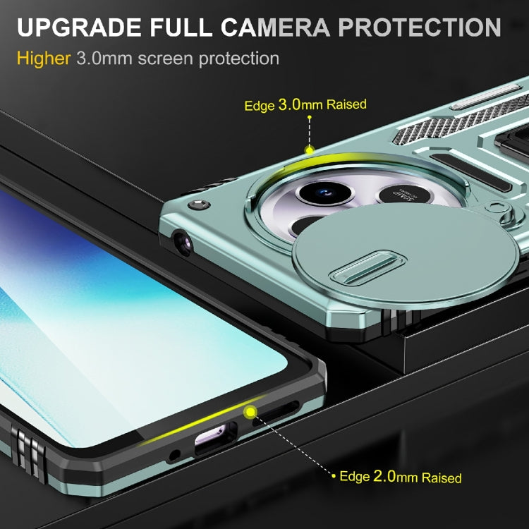 For Redmi 14C Armor PC + TPU Camera Shield Phone Case