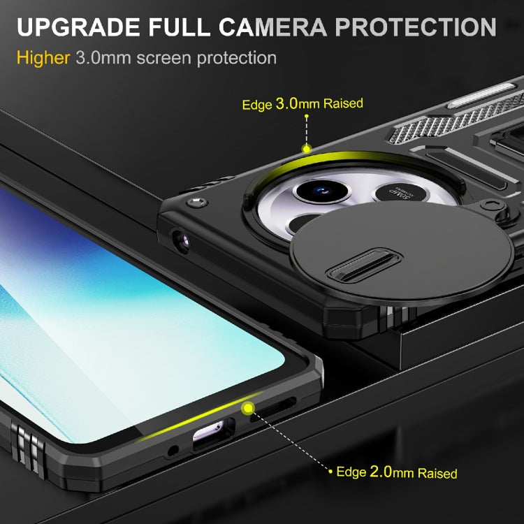 For Redmi 14C Armor PC + TPU Camera Shield Phone Case
