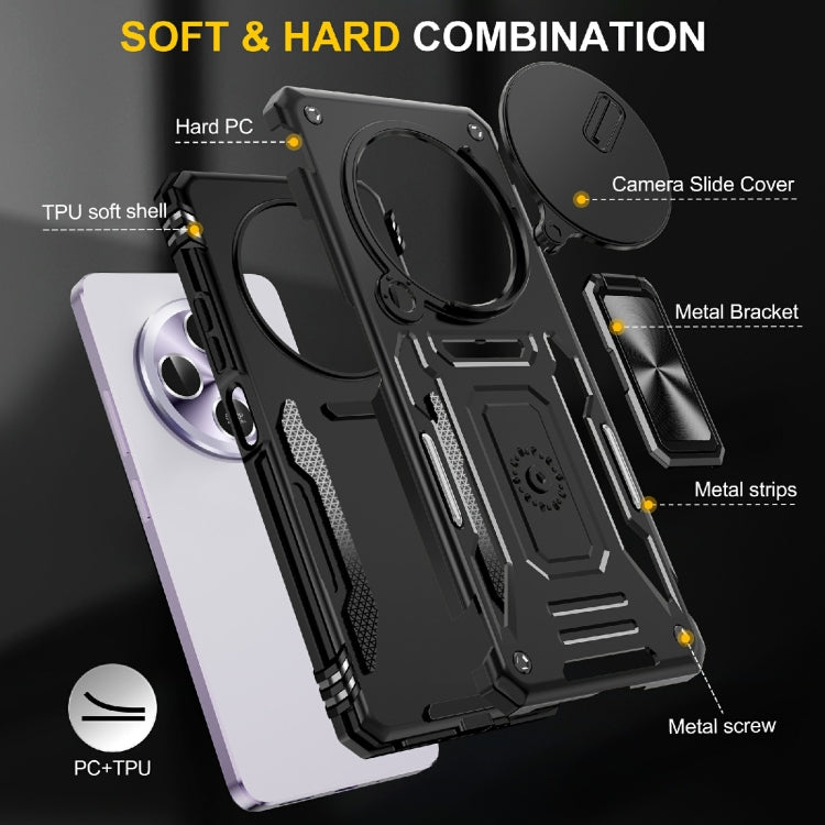 For Redmi 14C Armor PC + TPU Camera Shield Phone Case
