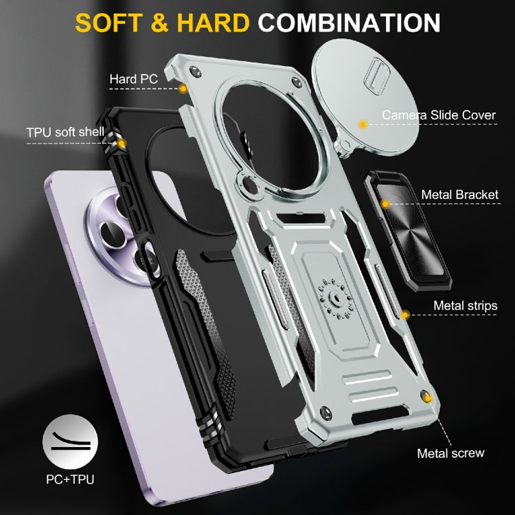 For Redmi 14C Armor PC + TPU Camera Shield Phone Case