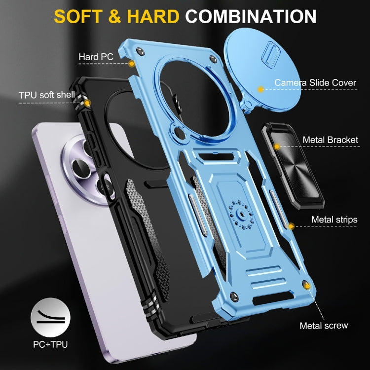 For Redmi 14C Armor PC + TPU Camera Shield Phone Case