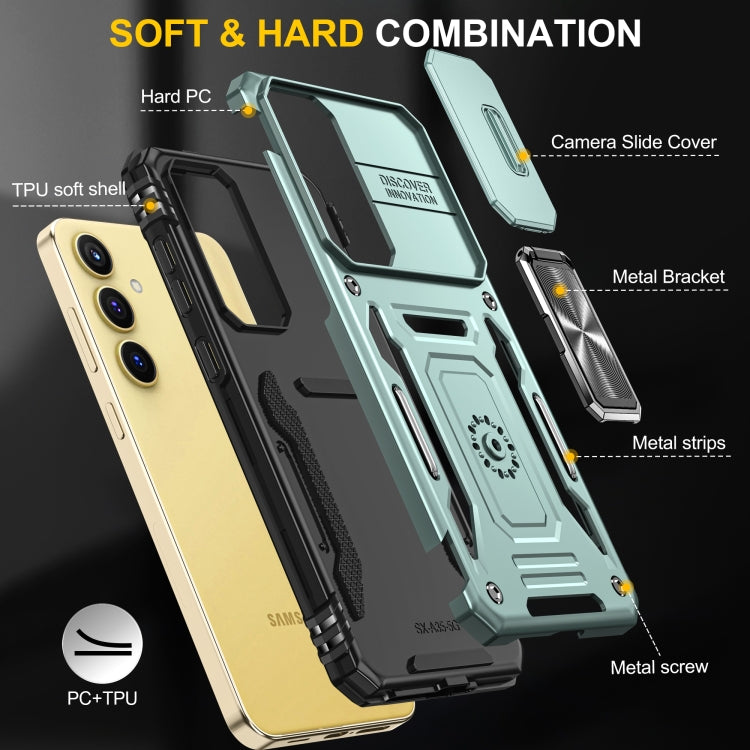 For Samsung Galaxy A25 5G Armor PC + TPU Camera Shield Phone Case