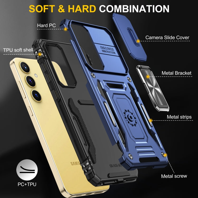 For Samsung Galaxy A25 5G Armor PC + TPU Camera Shield Phone Case