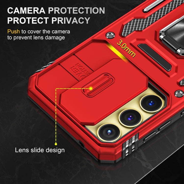 For Samsung Galaxy A25 5G Armor PC + TPU Camera Shield Phone Case