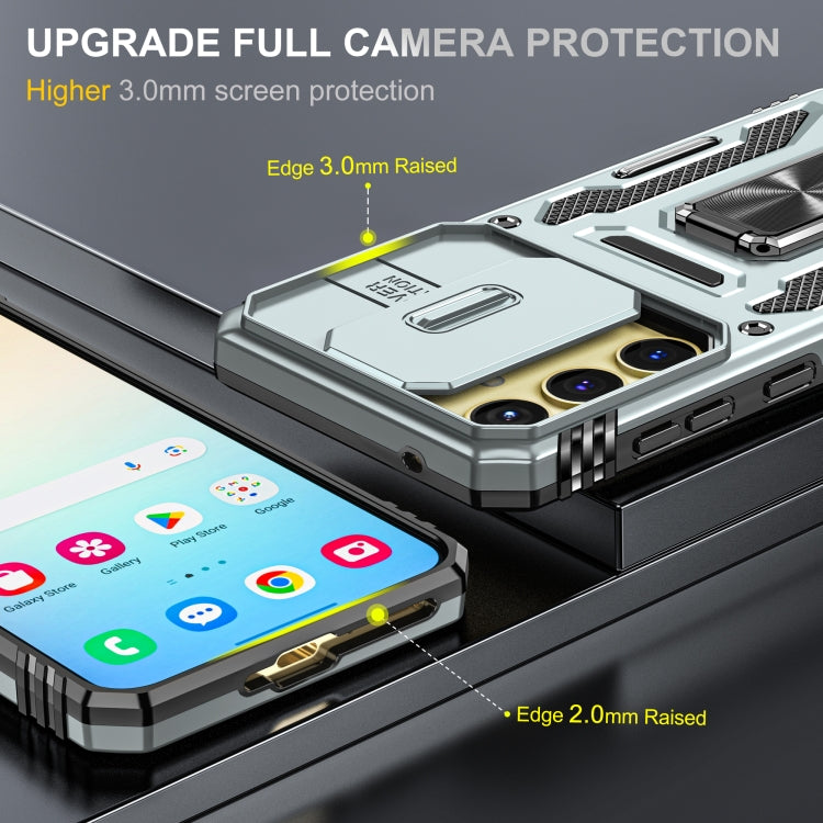 For Samsung Galaxy A25 5G Armor PC + TPU Camera Shield Phone Case
