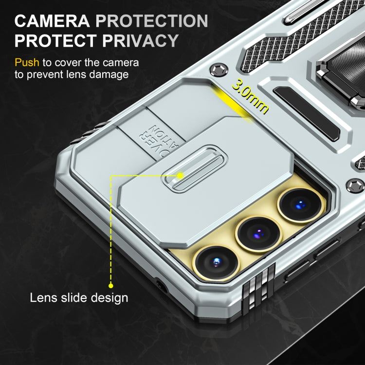 For Samsung Galaxy A25 5G Armor PC + TPU Camera Shield Phone Case