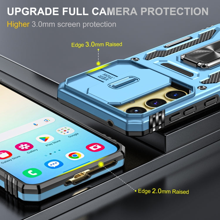 For Samsung Galaxy A25 5G Armor PC + TPU Camera Shield Phone Case