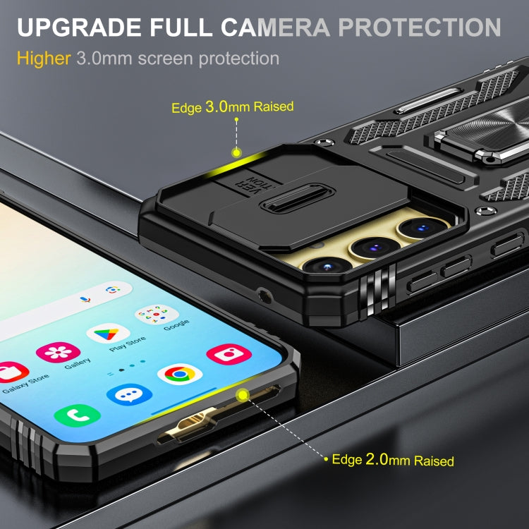 For Samsung Galaxy A35 5G/A55 5G Armor PC + TPU Camera Shield Phone Case