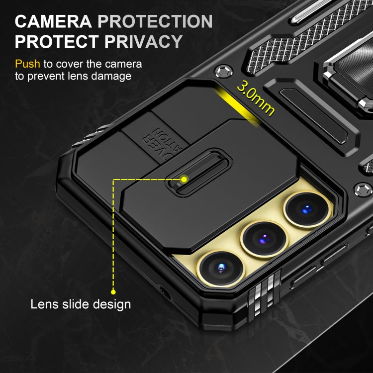 For Samsung Galaxy A35 5G/A55 5G Armor PC + TPU Camera Shield Phone Case